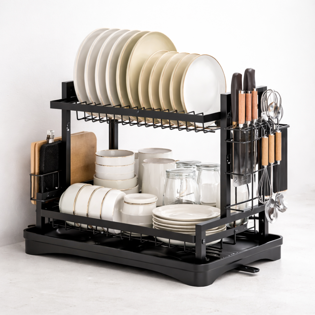 Escurridor de Platos de Dos Niveles