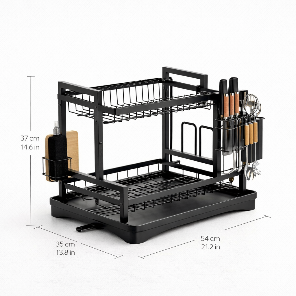 Escurridor de Platos de Dos Niveles